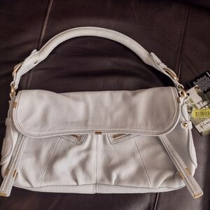 B. Makowsky New White Leather Handbag
